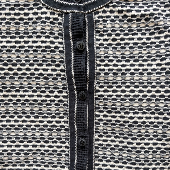 Tory Burch Monique Cardigan Navy and Ivory sz S - Picture 7 of 8